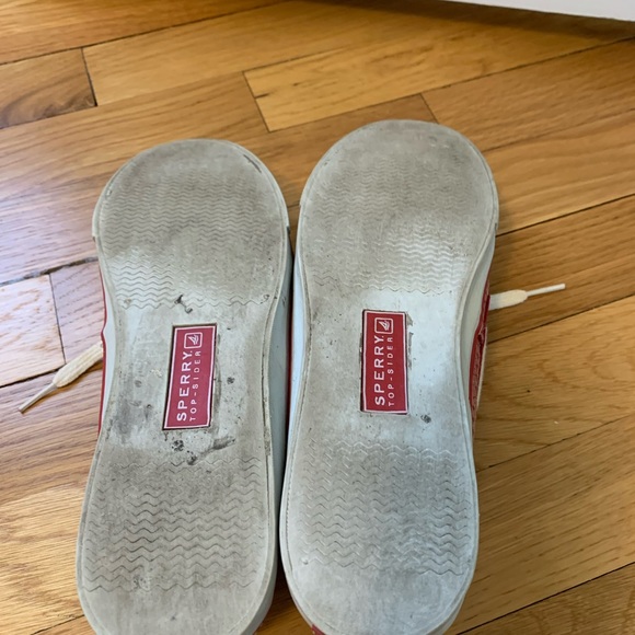 Red Sequin Sperry Top Siders Size 7 - Picture 7 of 9